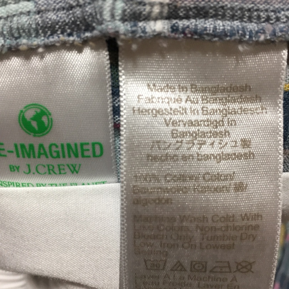 J Crew Madras Plaid Patchwork Drawstring Shorts M… - image 8